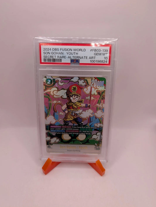 Son Gohan : Youth SCR ALT ART FB03-139 Gem Mint PSA 10 FRENLY BRICKS - Open 7 Days