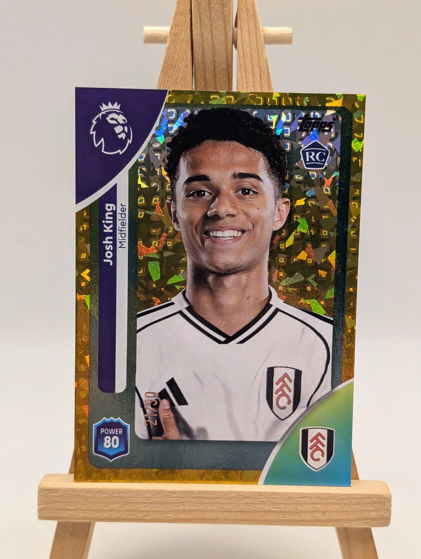 2025-26 Topps Premier League Josh King Rookie Card Gold /50 FRENLY BRICKS - Open 7 Days