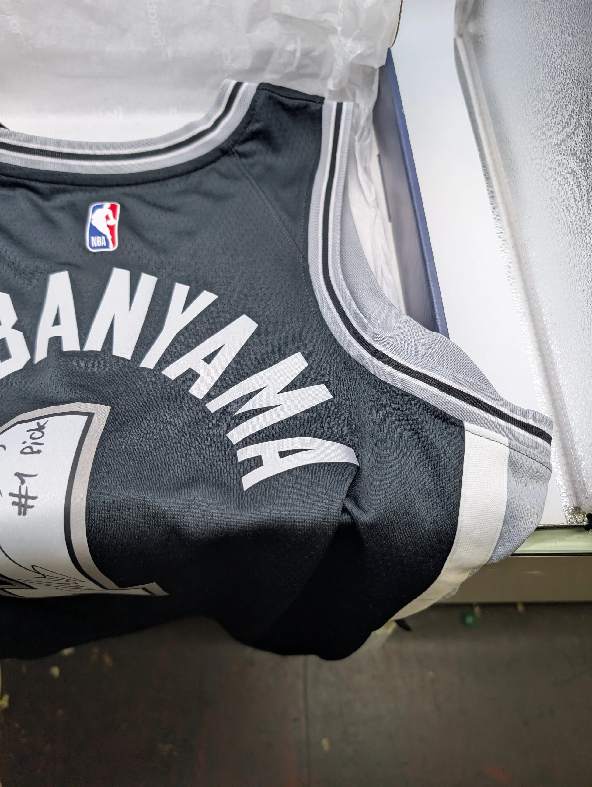 Victor Wembanyama Signed Nike Icon Jersey with 2023 #1 Pick Inscription Fanatics FRENLY BRICKS - Open 7 Days