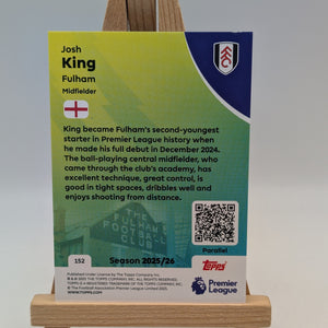 2025-26 Topps Premier League Josh King Rookie Card Gold /50 FRENLY BRICKS - Open 7 Days