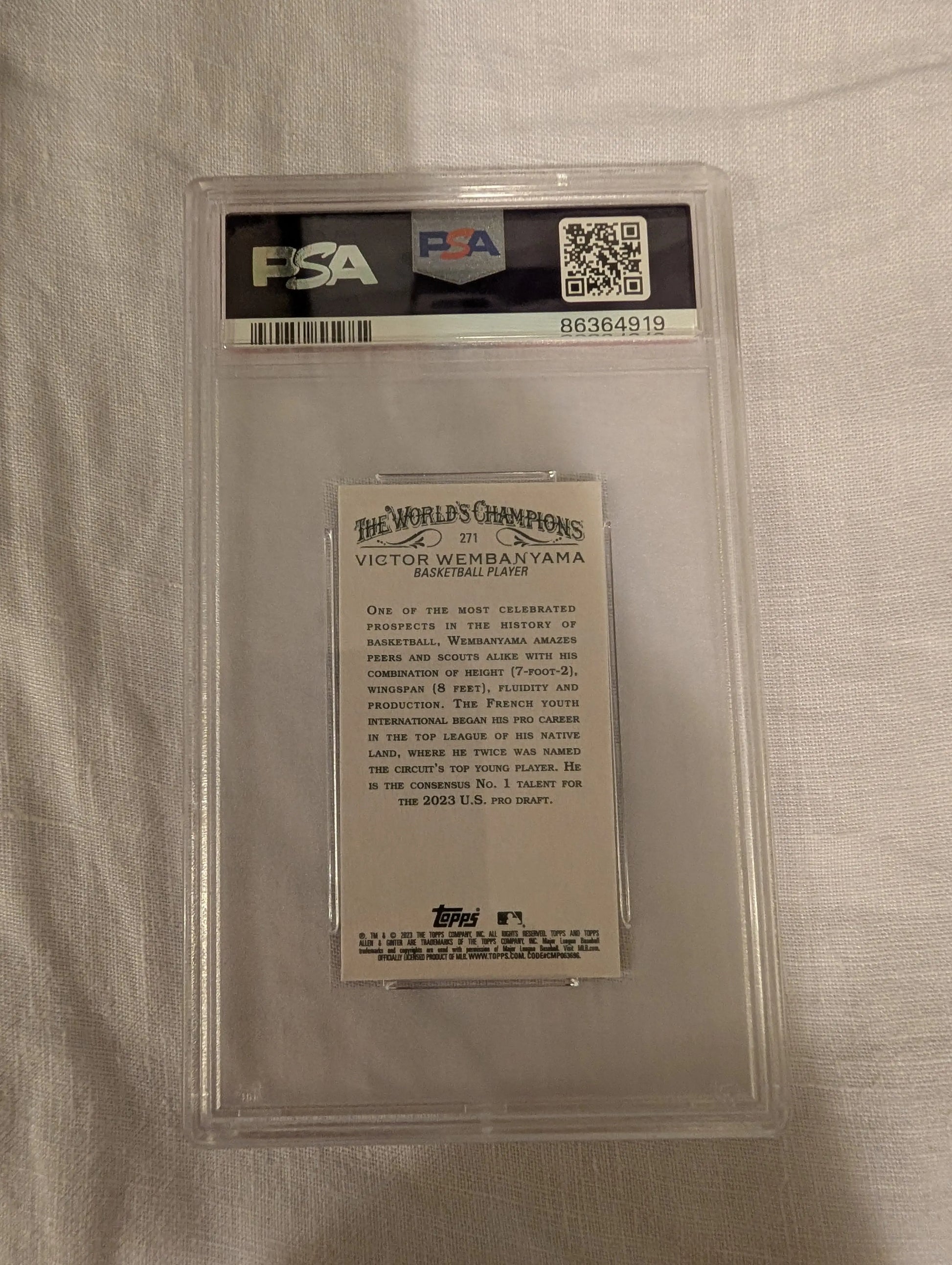 2023 Topps Allen & Ginter X MINI Victor Wembanyama Rookie Card #271 PSA 8 NM RC FRENLY BRICKS - Open 7 Days