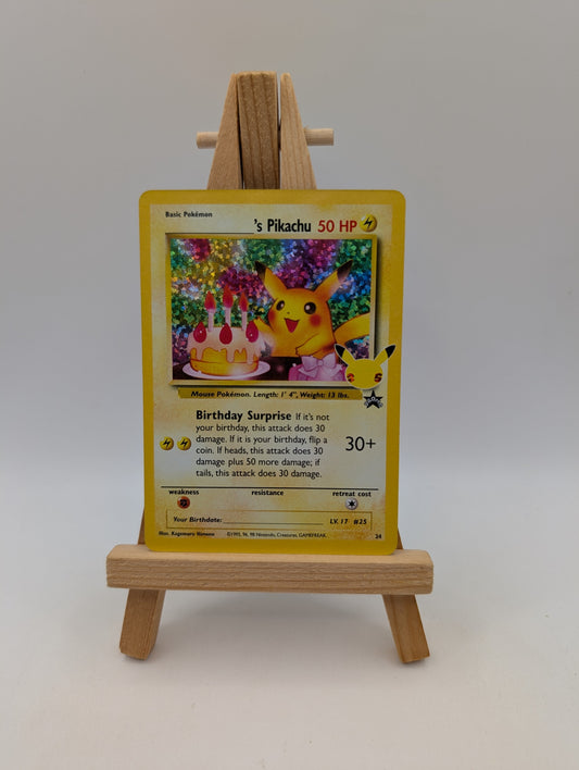 Pokémon TCG Birthday Pikachu 25th Celebrations Classic Collection NM/M FRENLY BRICKS - Open 7 Days