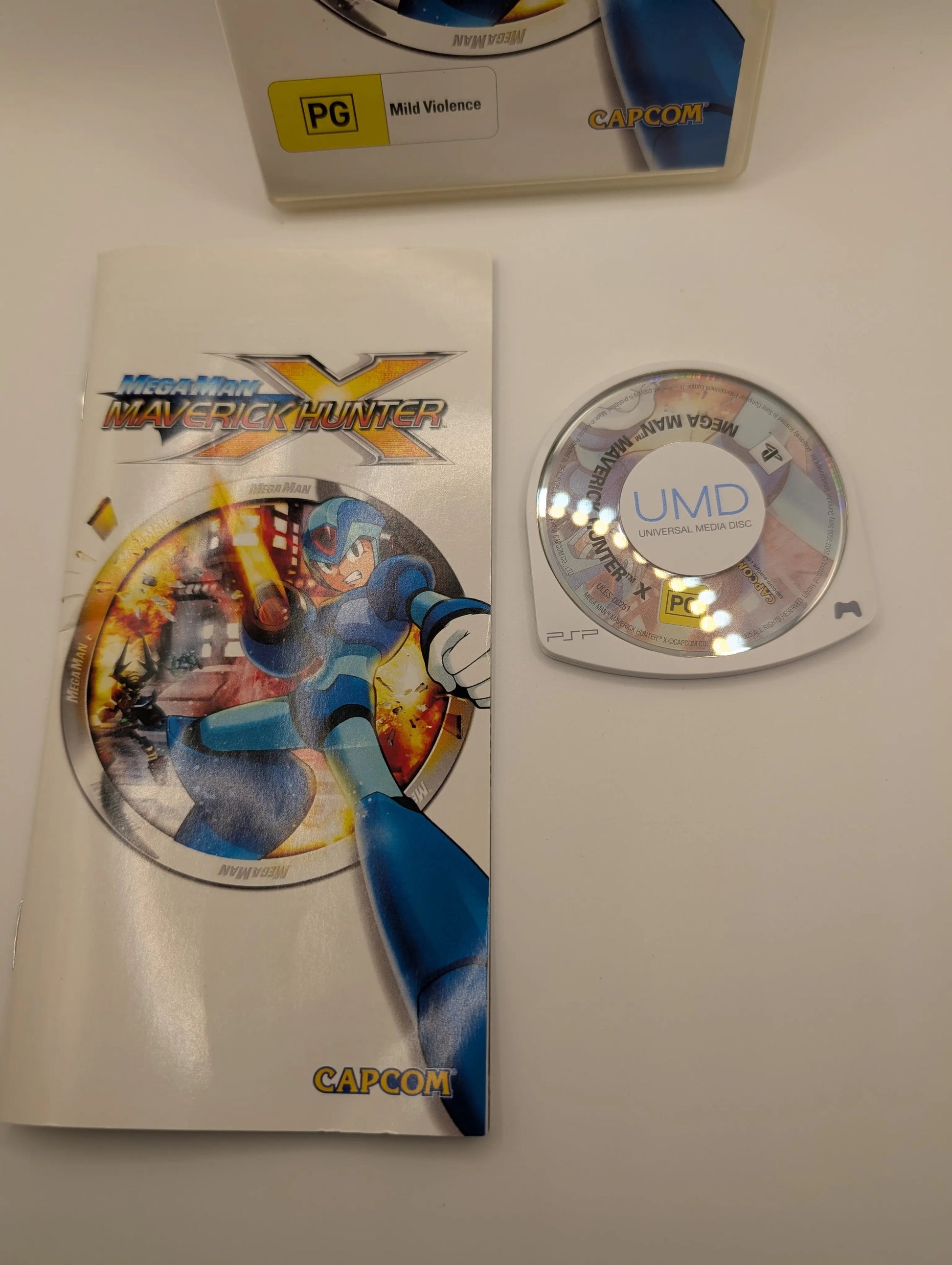 Mega Man: Maverick Hunter X (Sony PSP, 2006) Game Case Manual - Tested FRENLY BRICKS - Open 7 Days