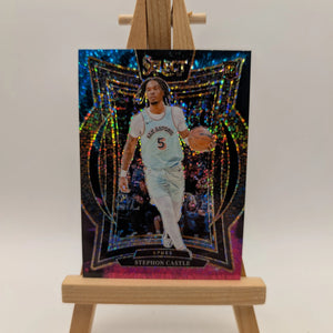 2024-25 Panini Select Concourse Stephon Castle #72 Cosmic Prizm (RC) Spurs FRENLY BRICKS - Open 7 Days