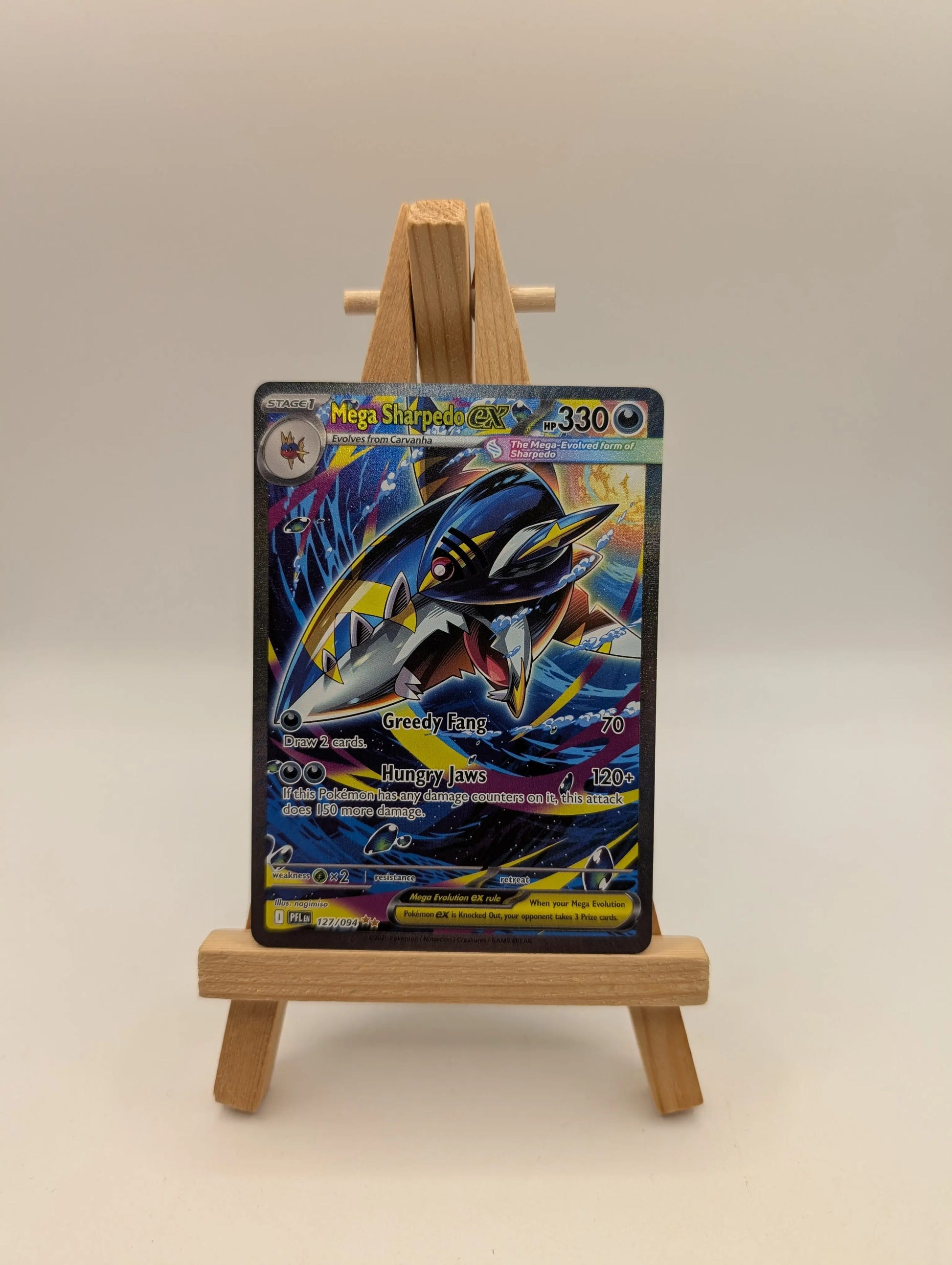 Mega Sharpedo ex 127/094 - Phantasmal Flames Pokemon TCG - M/LP Card FRENLY BRICKS - Open 7 Days image 1