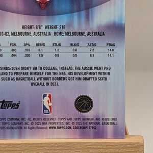 2025 Topps Midnight Josh Giddey # /5 Holo (Bulls) LOW NUMBERED FRENLY BRICKS - Open 7 Days