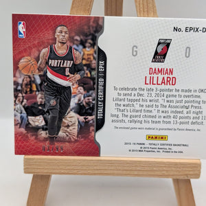 2015 Totally Certified EPIX Game Dual Memorabilia /99 Damian Lillard BLAZERS FRENLY BRICKS - Open 7 Days