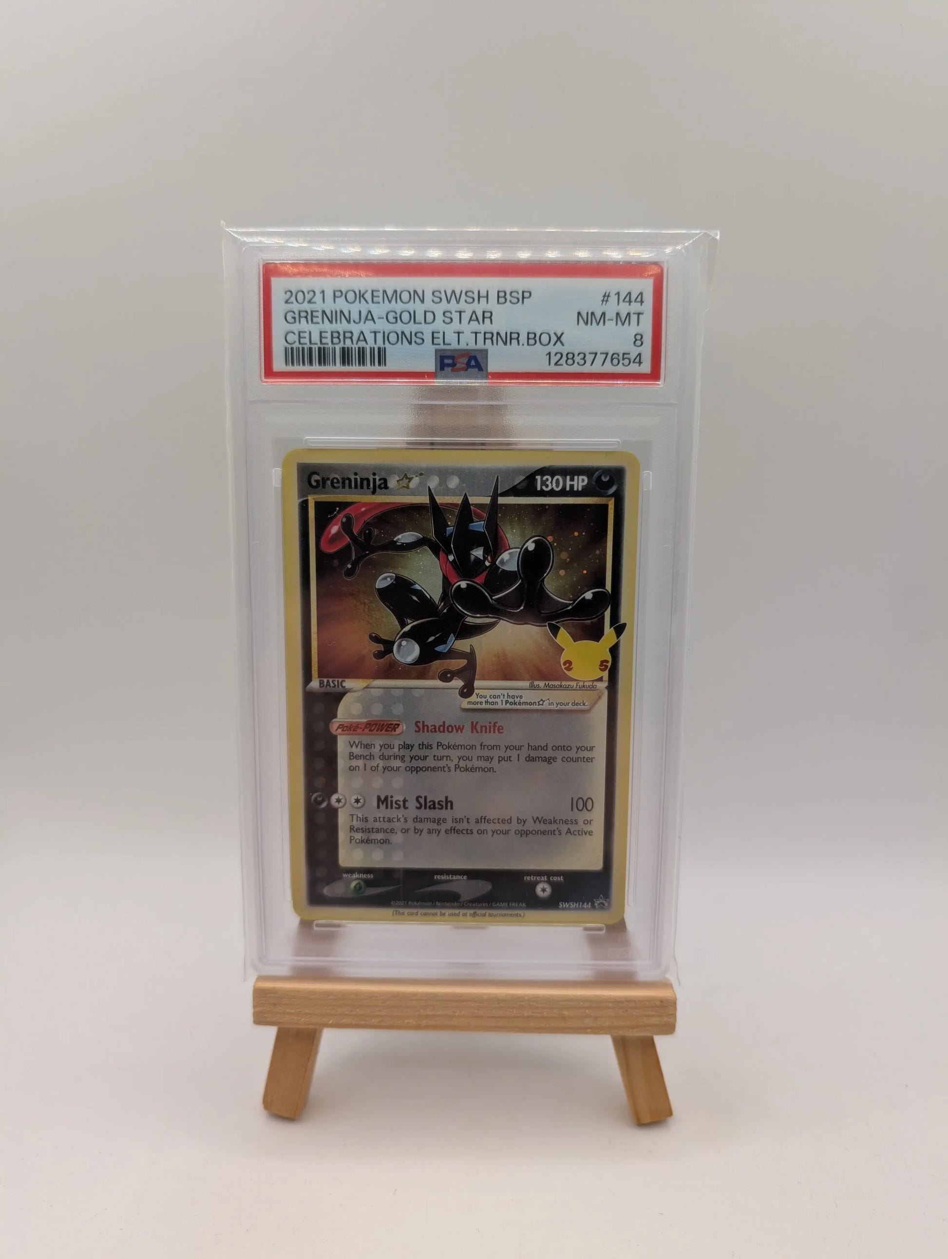 Greninja-gold Star 144 Celebrations Elite Trainer Box Pokemon PSA 8 FRENLY BRICKS - Open 7 Days image 1