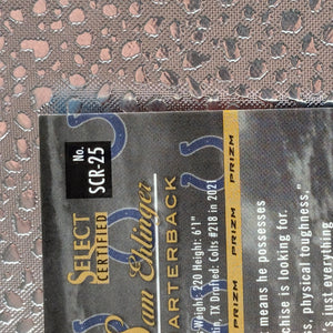 2021 Panini Select Football Sam Ehlinger Certified RC #SCR-25 Colts FRENLY BRICKS - Open 7 Days