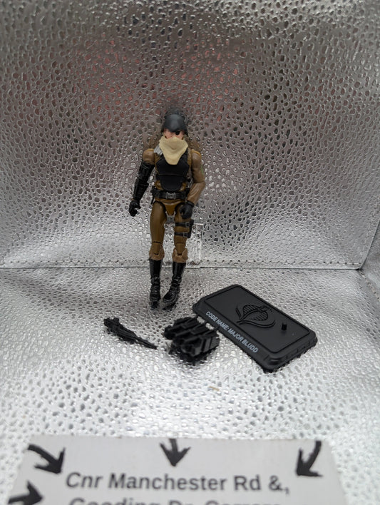 G.I. Joe 25th MAJOR BLUDD v9 Desert Assault Squad Loose 3.75" Action Figure FRENLY BRICKS - Open 7 Days