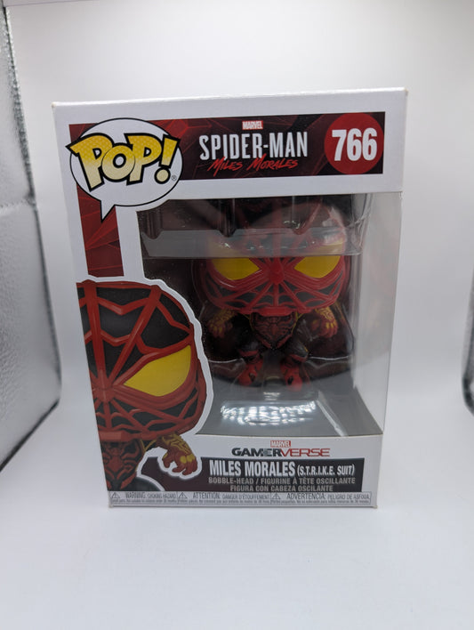 Funko Pop! Spider-Man  Miles Morales "S.T.R.I.K.E SUIT" number 766 FRENLY BRICKS - Open 7 Days