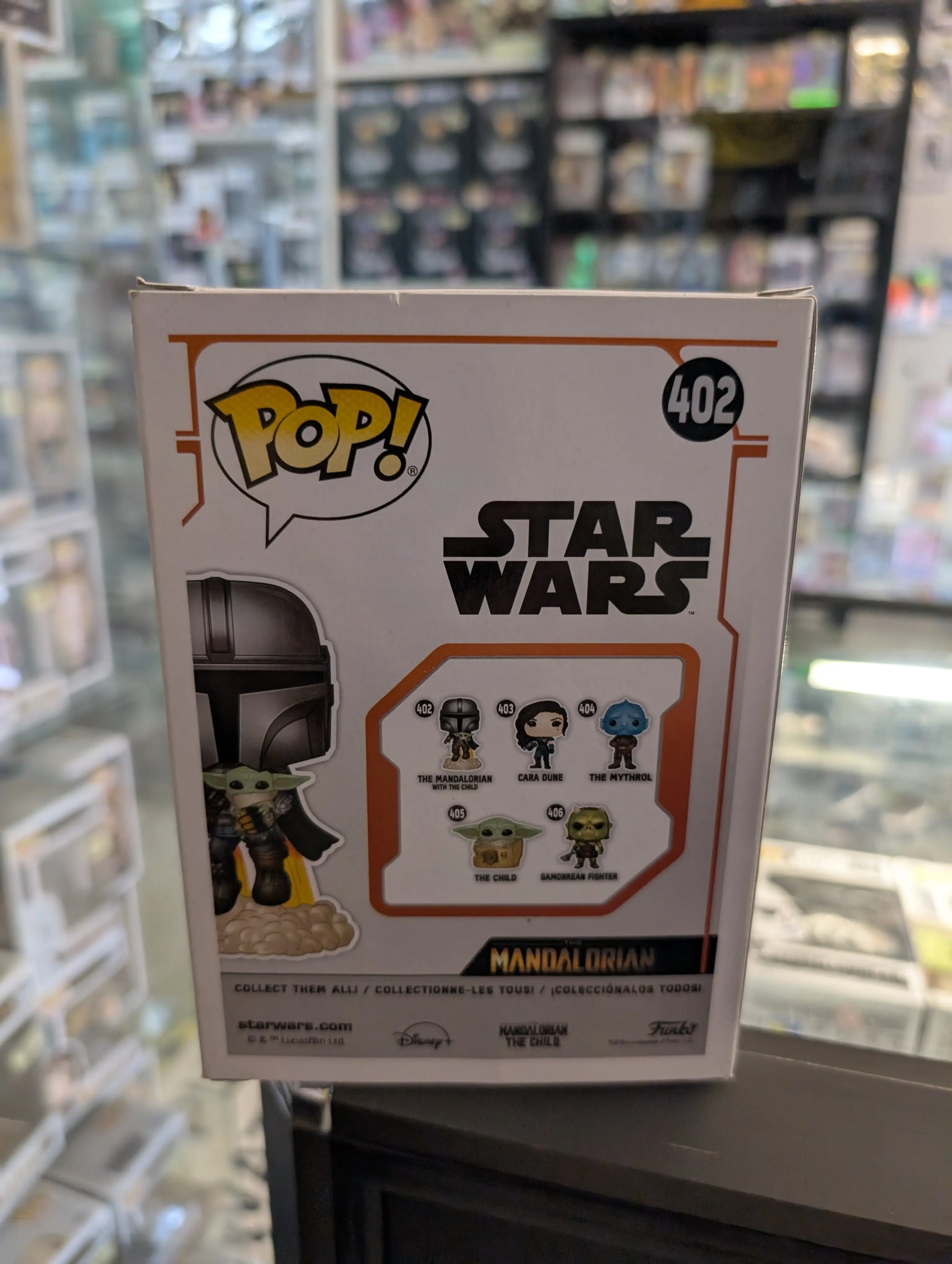 Star Wars - Mandalorian with the Child Jetpack Flying Pop! Vinyl Figure #402 FRENLY BRICKS - Open 7 Days