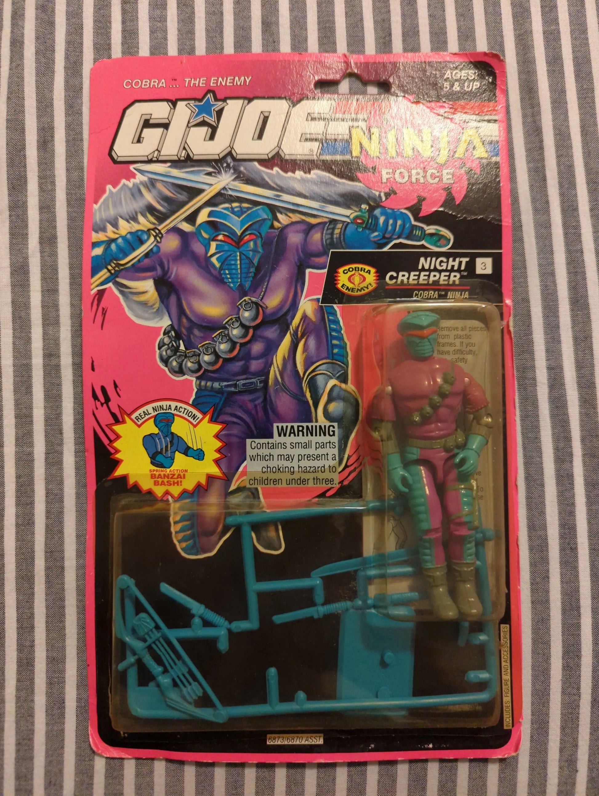 G.I. Joe Ninja Force Night Creeper Cobra Ninja Action Figure 1992 FRENLY BRICKS - Open 7 Days