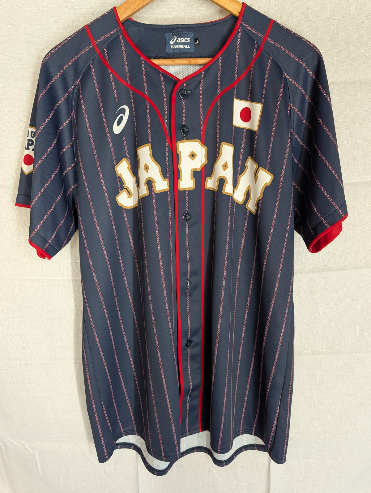 Nippon Baseball Asics Samurai Japan Away 2017-2021 Dark Navy Blue Large Jersey, photo 11 image 11