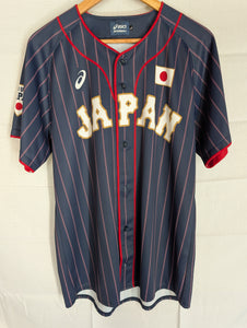 Nippon Baseball Asics Samurai Japan Away 2017-2021 Dark Navy Blue Large Jersey