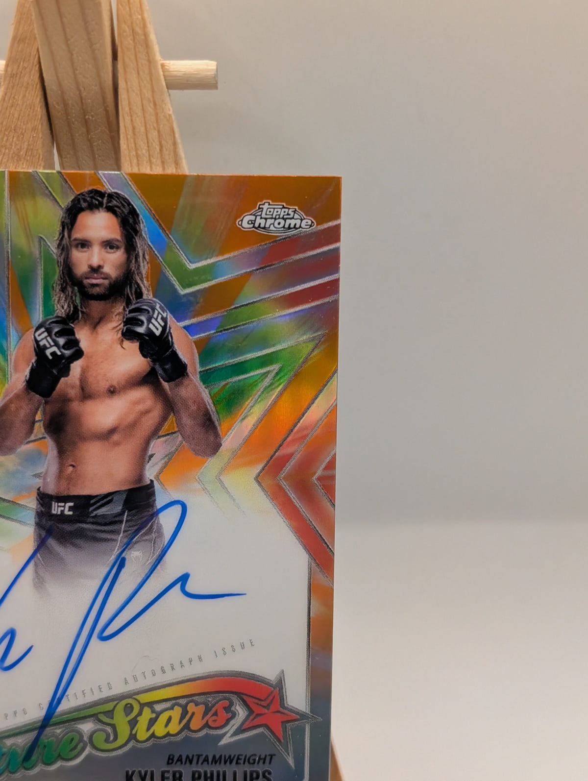 2025 Topps Chrome UFC Kyler Phillips Future Stars Auto Refractor SP #/25 FRENLY BRICKS - Open 7 Days image 4