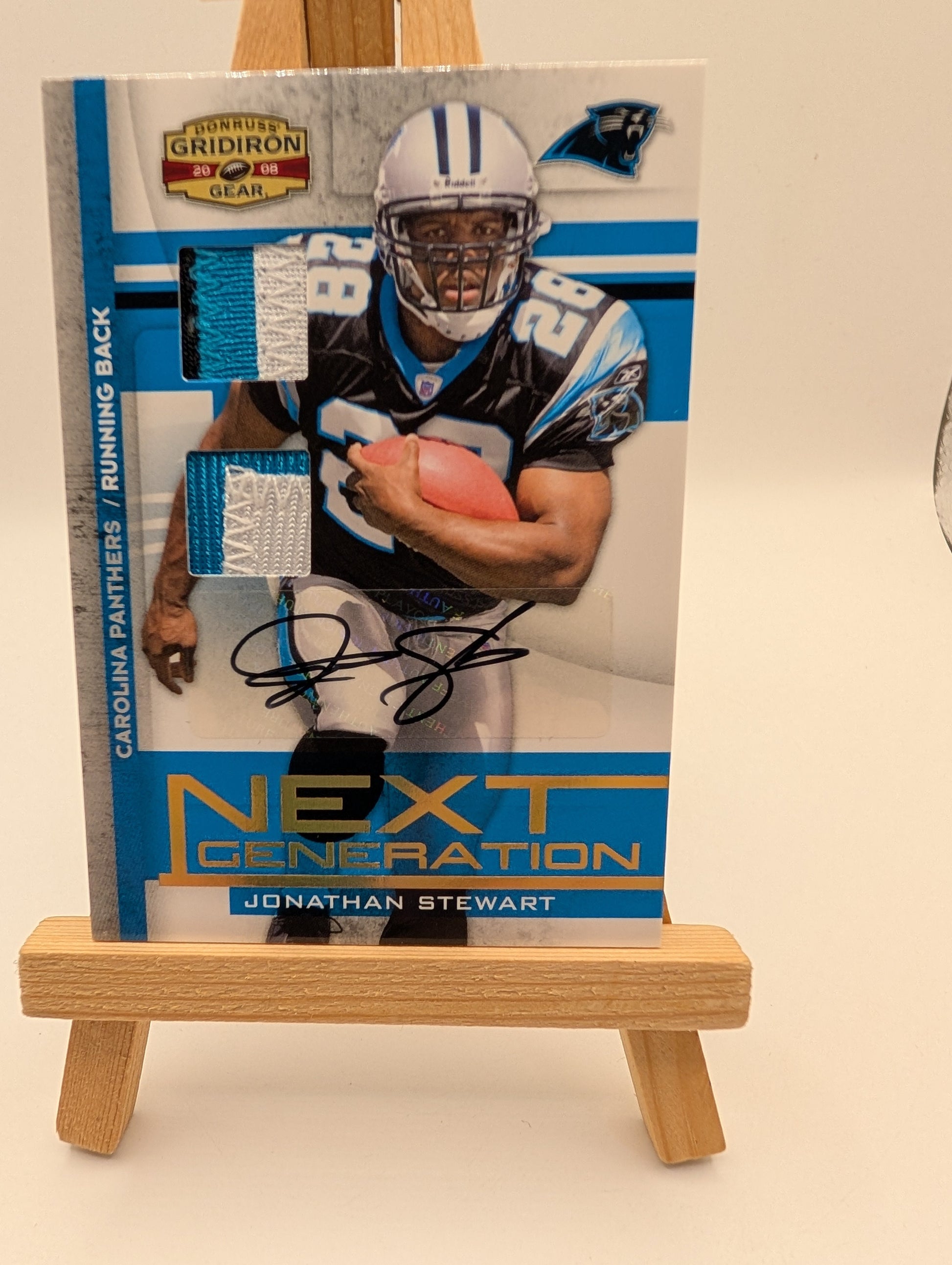 2008 Donruss Gridiron Gear Jonathan Stewart Next Generation AUTO RC #/15 FRENLY BRICKS - Open 7 Days