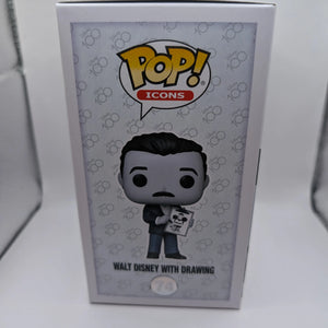 Funko POP! Icons Disney 100 WALT DISNEY WITH DRAWING #74 FRENLY BRICKS - Open 7 Days