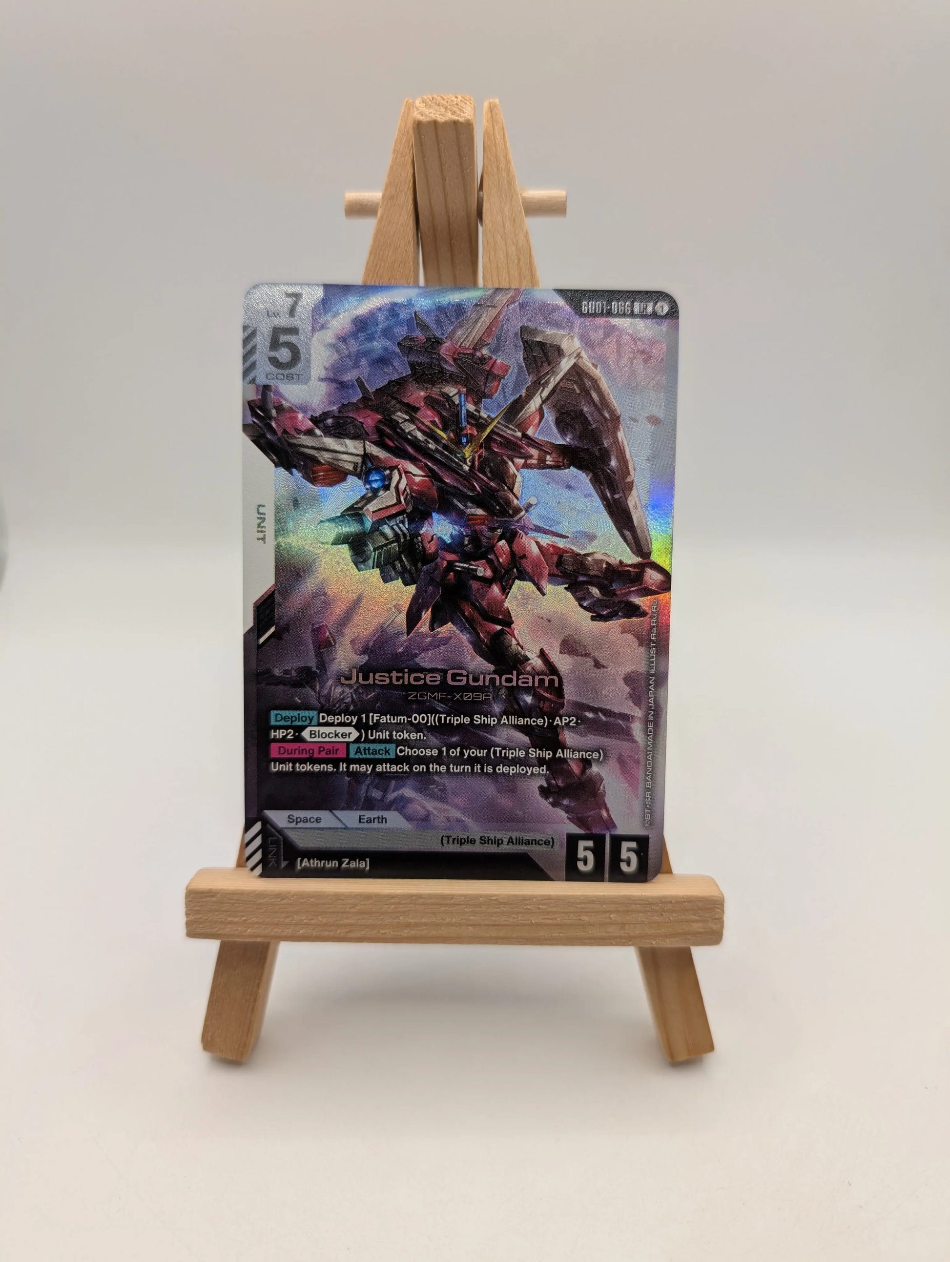 Gundam TCG - Justice Gundam GD01-066 LR Newtype Rising FRENLY BRICKS - Open 7 Days image 1
