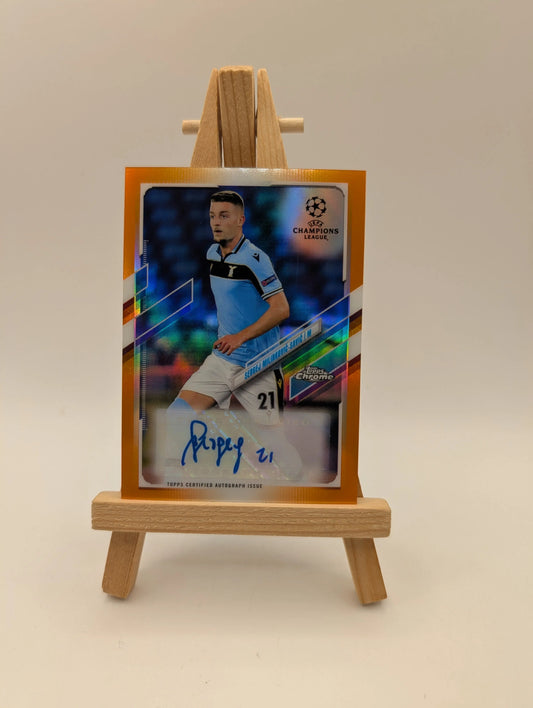 2020 Topps Chrome UCL Orange Refractor /25 Sergej Milinkovic-Savic Auto FRENLY BRICKS - Open 7 Days