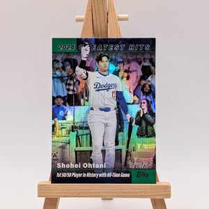2025 Topps Series 1 Greatest Hits Shohei Ohtani #GH25 50/50 Green Foil /99 MVP