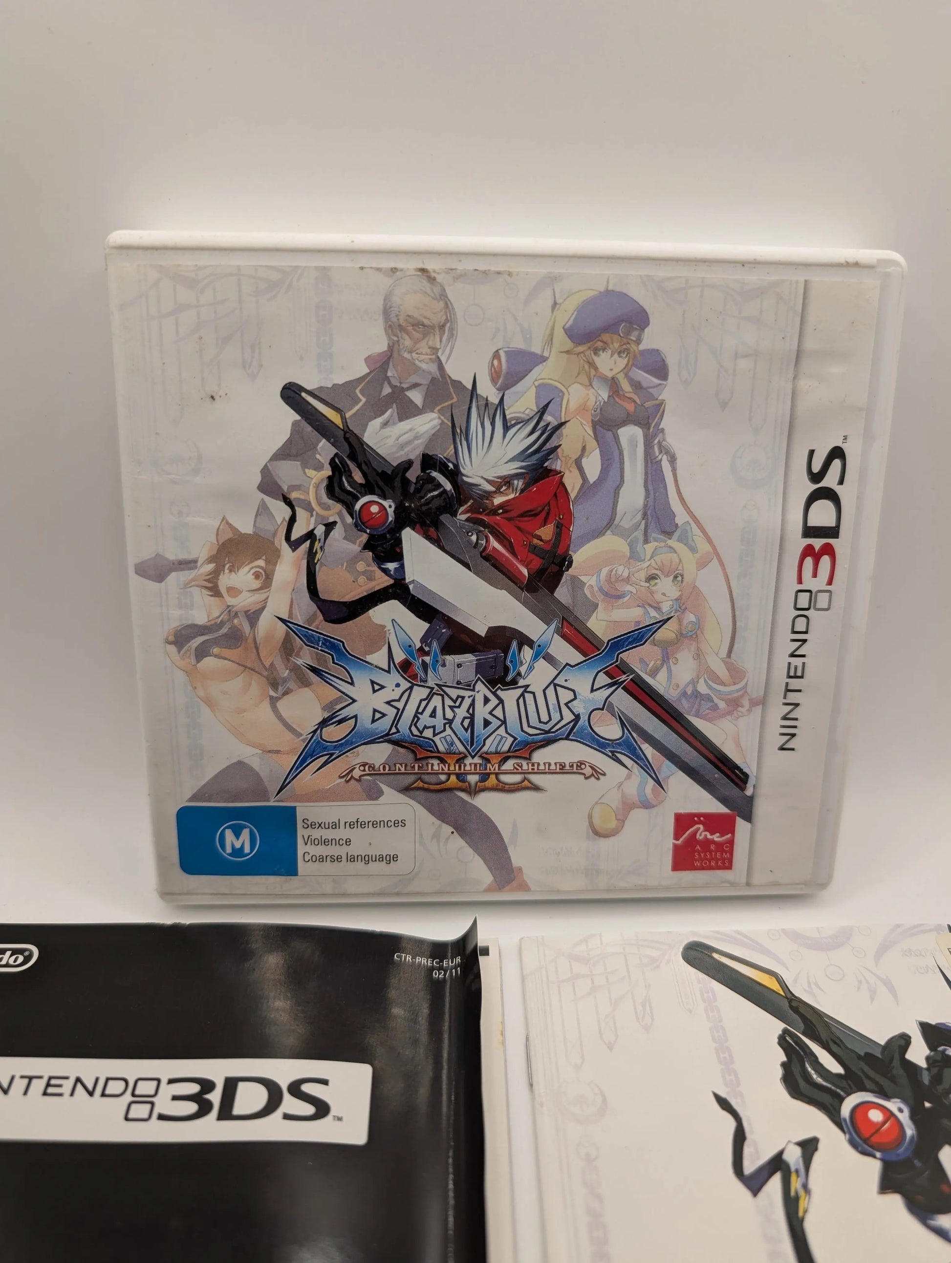 BlazBlue Continuum Shift II PAL Nintendo 3DS Used, Manual, Game, Case FRENLY BRICKS - Open 7 Days