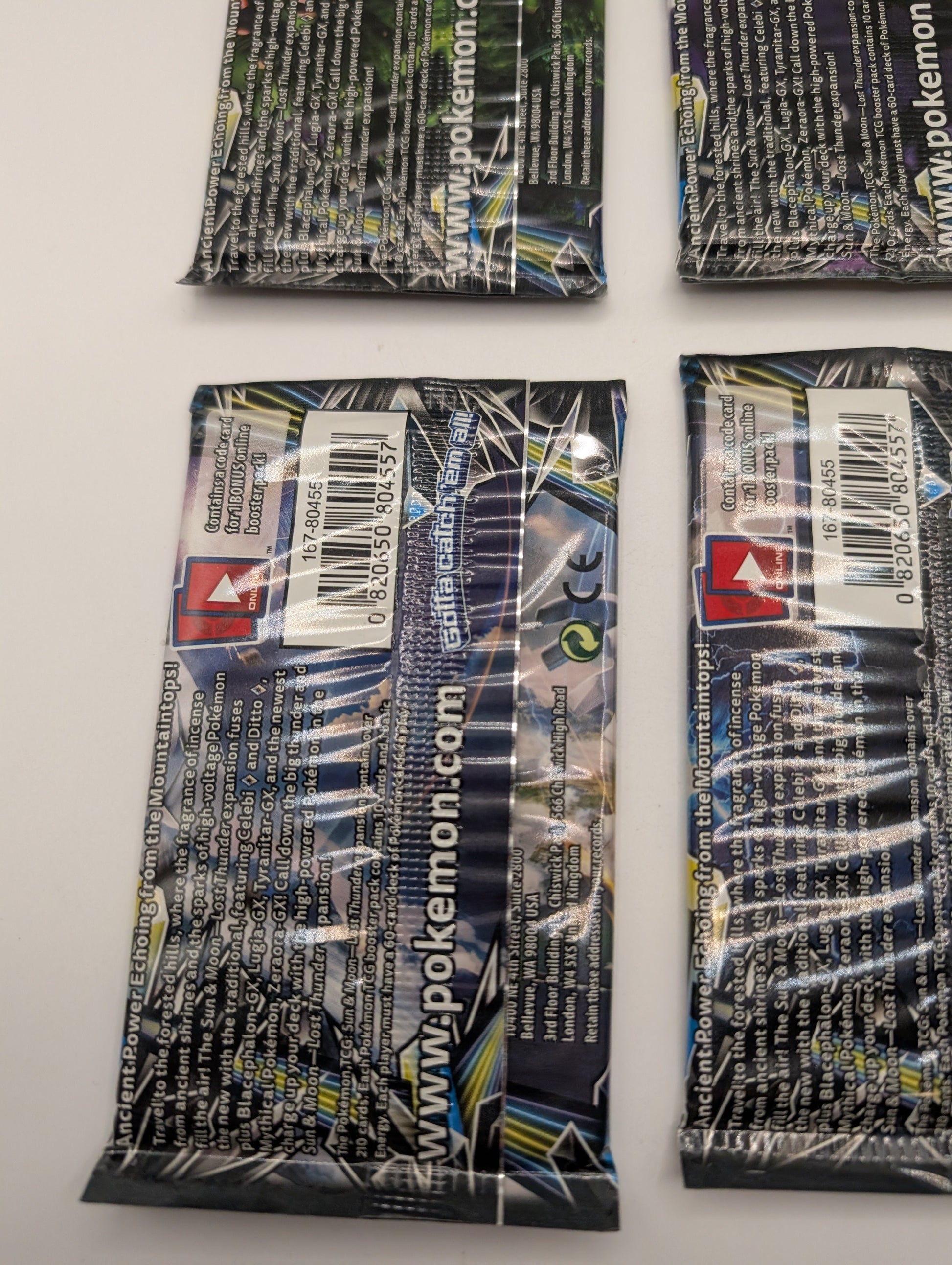 Pokemon 4x S&M Lost Thunder Booster Packs Factory Sealed - All 4 Art Sets! FRENLY BRICKS - Open 7 Days