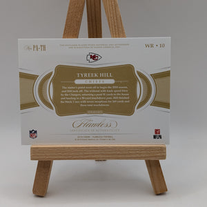 TYREEK HILL 2019 2020 Flawless Ruby Holo  3-Color Patch Auto /15 #PA-TH Chiefs