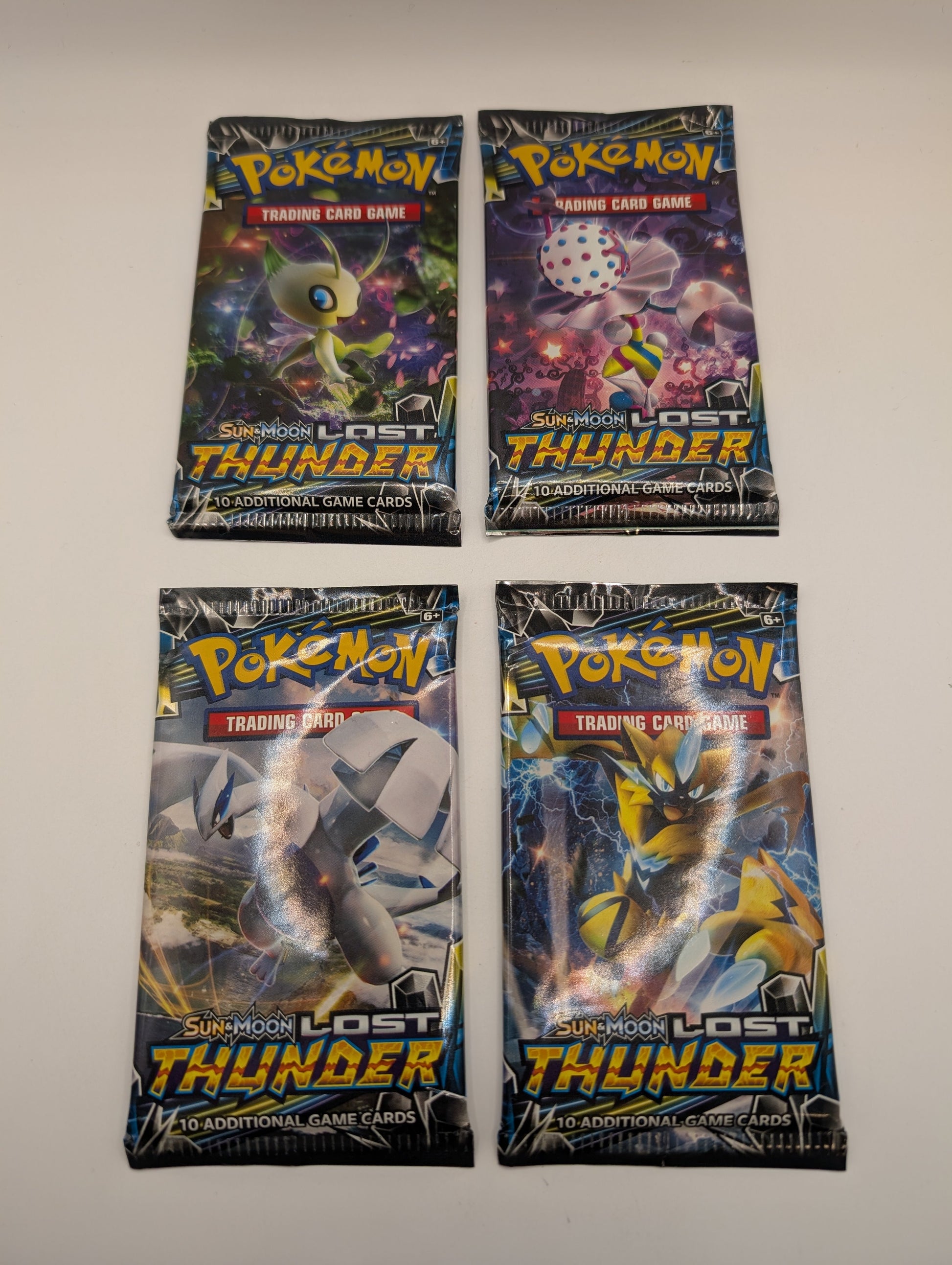 Pokemon 4x S&M Lost Thunder Booster Packs Factory Sealed - All 4 Art Sets! FRENLY BRICKS - Open 7 Days