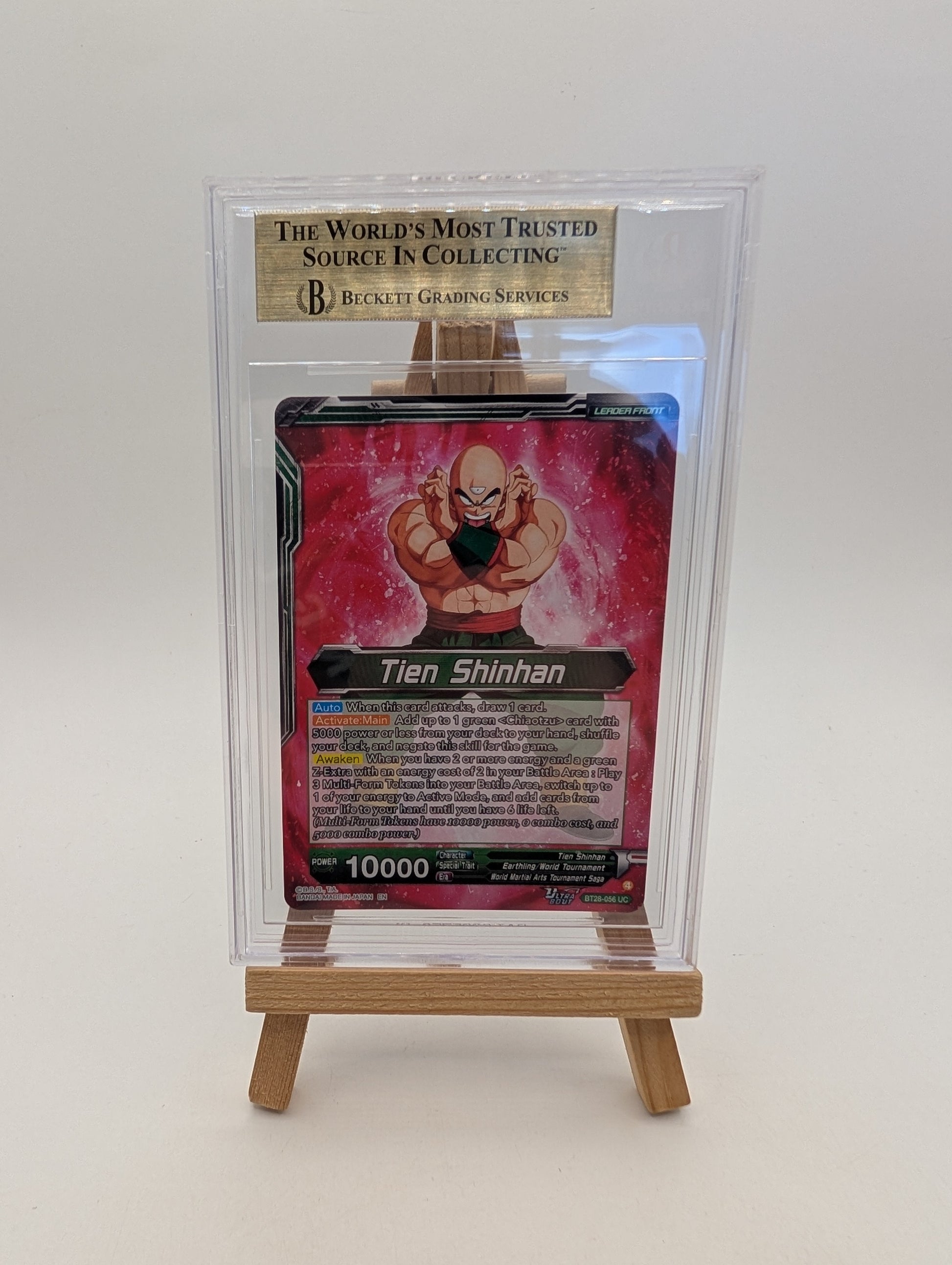 Dragon Ball Super Tien Shinhan, Return of the Mysterious Technique BT28-056 SLR BGS 10 FRENLY BRICKS - Open 7 Days