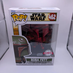 Funko Pop! Star Wars: #462 BOBA FETT (Red Chrome) FRENLY BRICKS - Open 7 Days