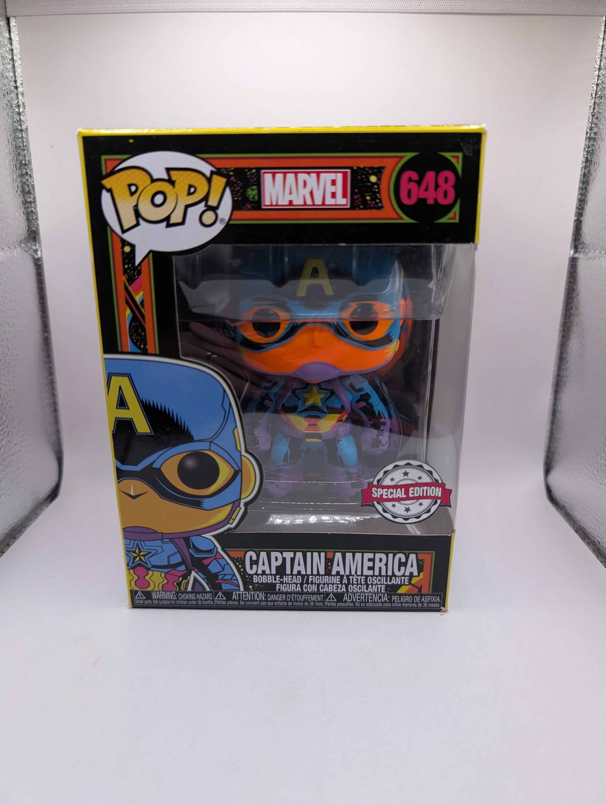 Captain America Funko Pop! Vinyl Blacklight #648 Marvel FRENLY BRICKS - Open 7 Days