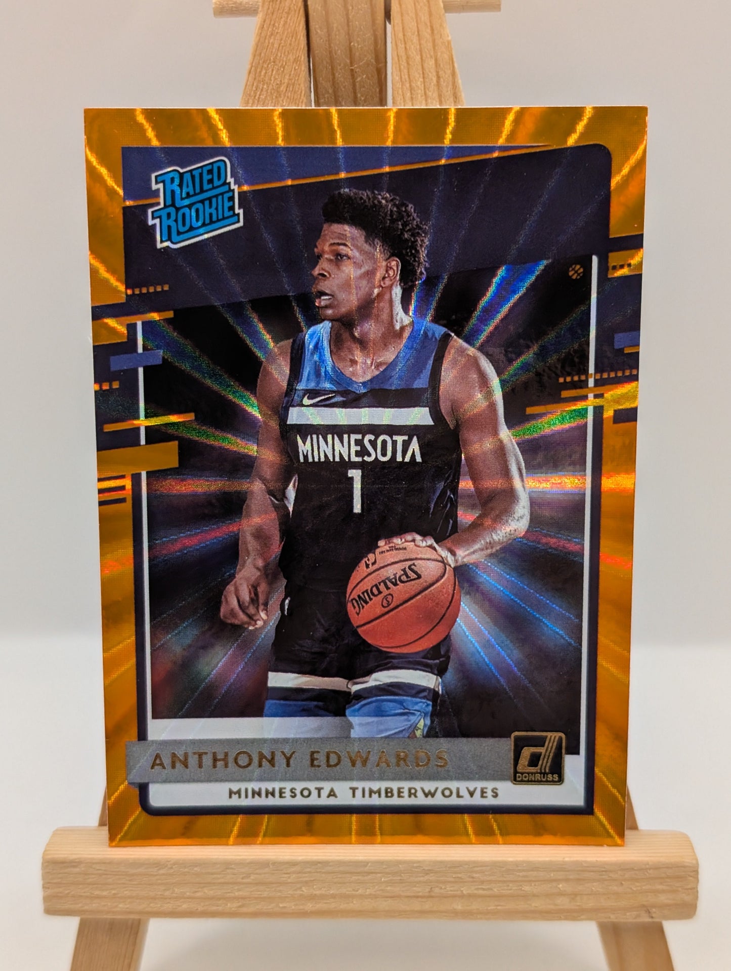 2020-21 Panini Donruss - Rated Rookies Anthony Edwards #201 Orange Laser (RC) FRENLY BRICKS - Open 7 Days