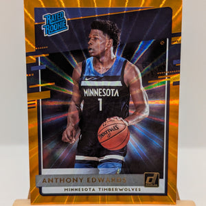 2020-21 Panini Donruss - Rated Rookies Anthony Edwards #201 Orange Laser (RC) FRENLY BRICKS - Open 7 Days