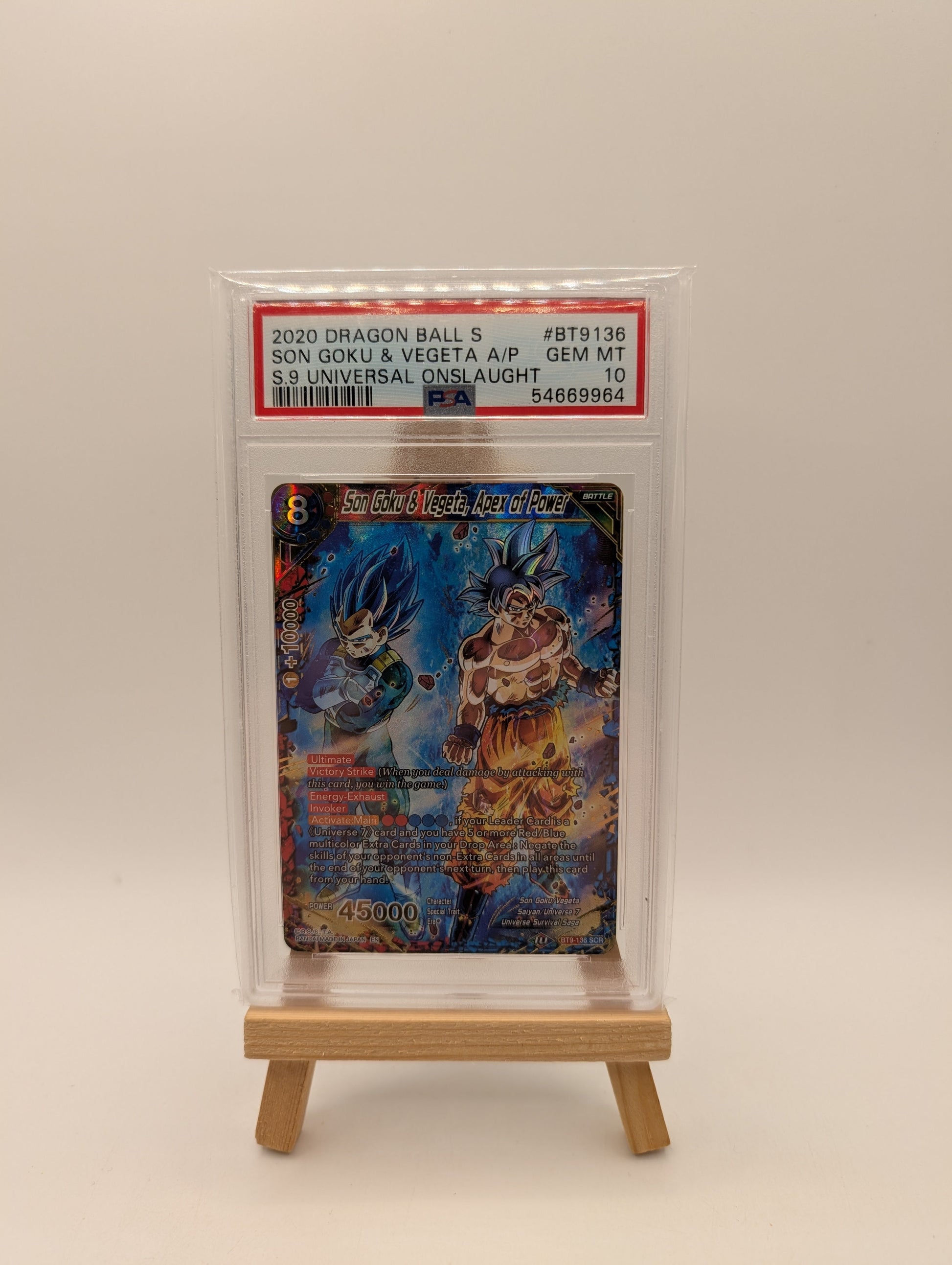 2020 Dragon Ball Son Goku & Vegeta Apex of Power #BT9-136 PSA 10 FRENLY BRICKS - Open 7 Days