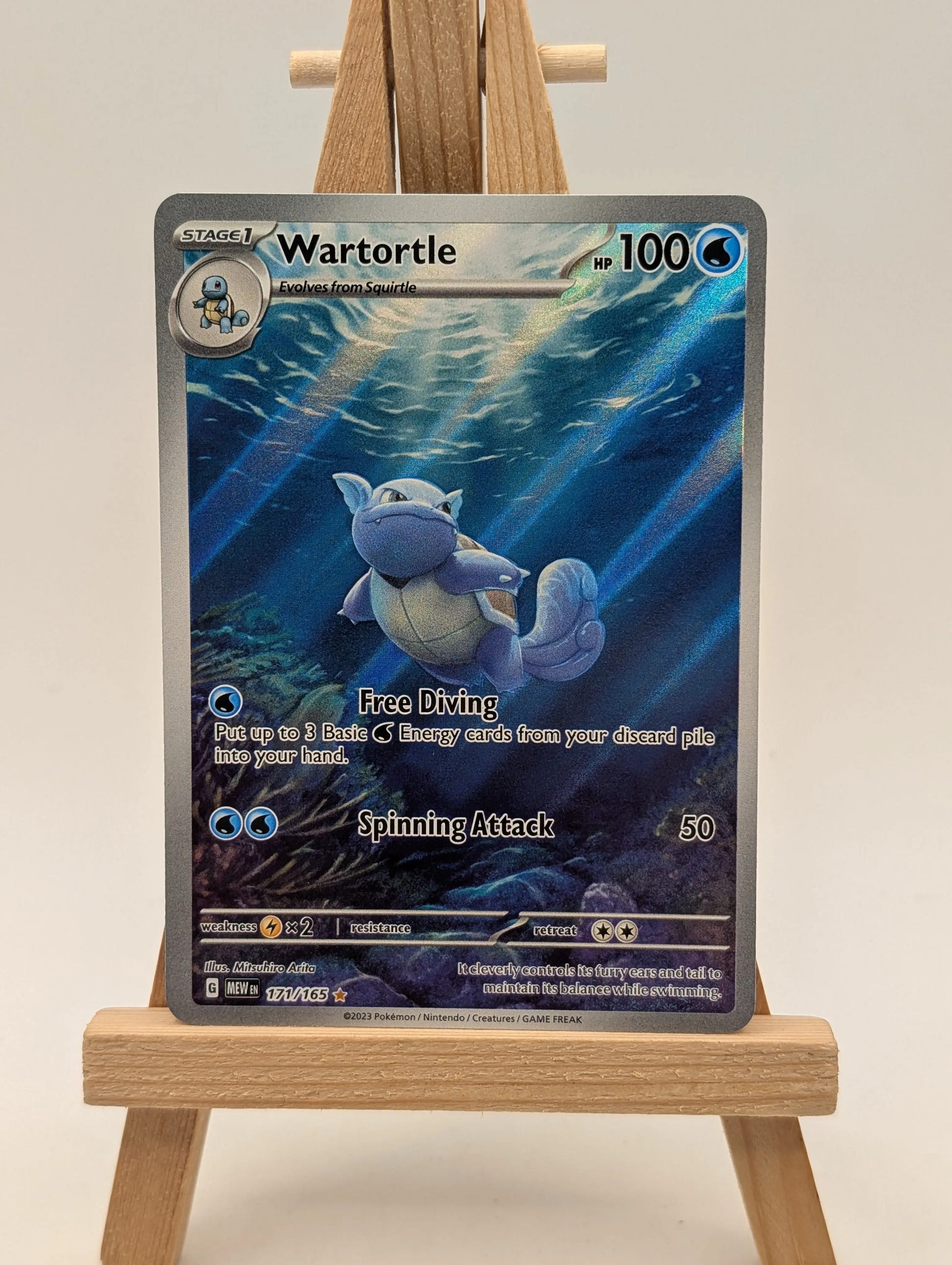 Wartortle - 171/165 - Scarlet & Violet-151 - Illustration Rare - NM -Pokemon TCG FRENLY BRICKS - Open 7 Days image 1