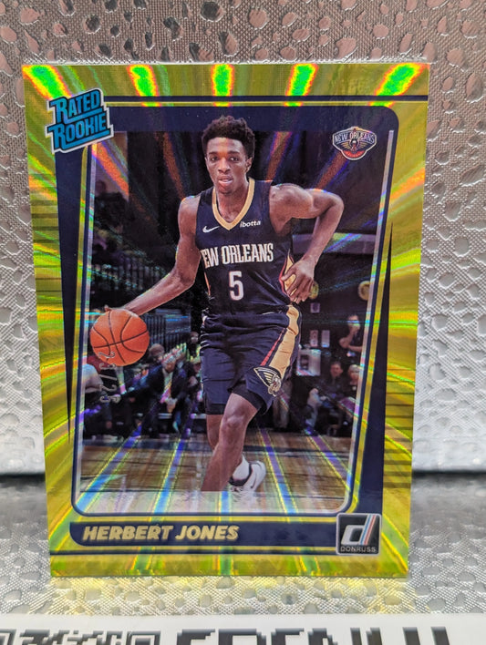 HERBERT JONES 2021-22 Panini Donruss Rated Rookie Yellow Laser #/25 RC FRENLY BRICKS - Open 7 Days
