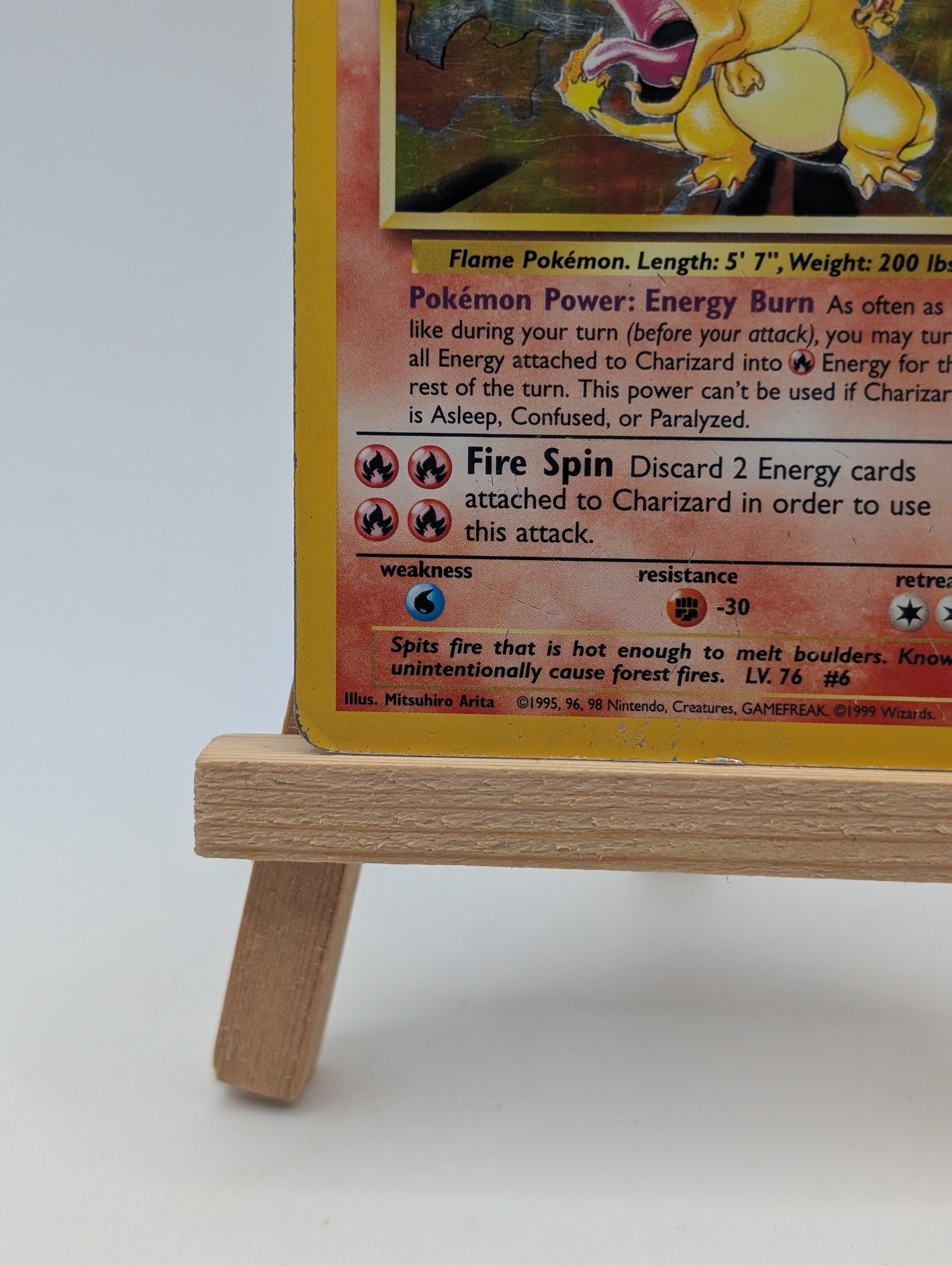 Pokémon Base Set Charizard Holo Card 4/102 FRENLY BRICKS - Open 7 Days