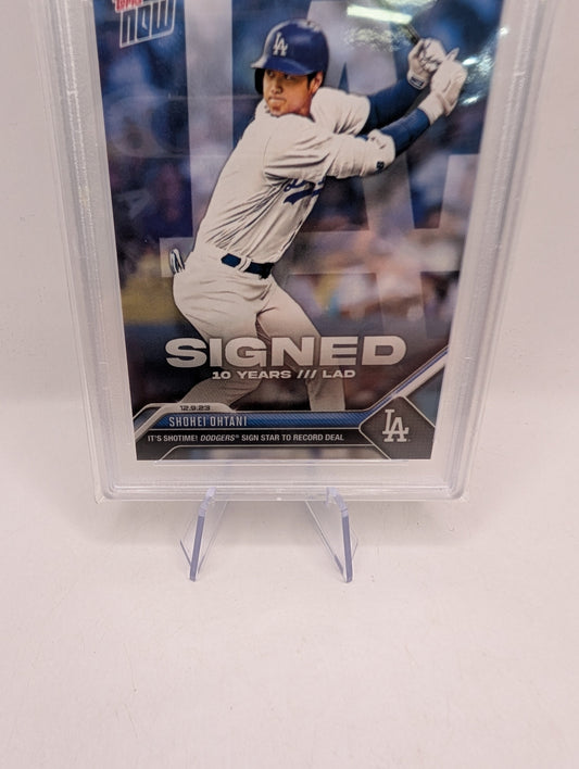 PSA 10 Shohei Ohtani 2023 Topps Now Signed 1st Dodgers Card OS21 Gem Mint FRENLY BRICKS - Open 7 Days