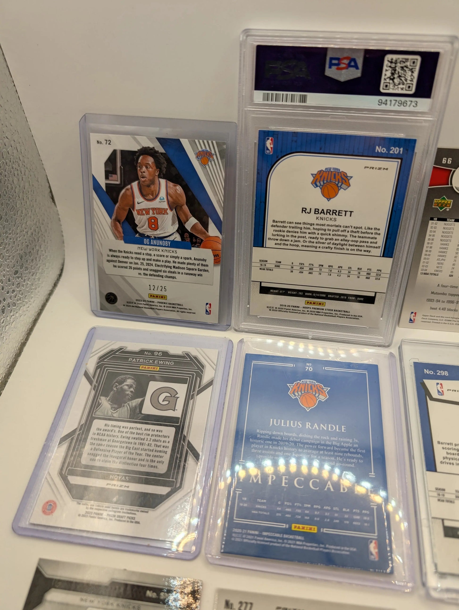 New York Knicks NBA Basketball Card Lot, Rookies, Patch, Auto, Graded, RJ Barret FRENLY BRICKS - Open 7 Days