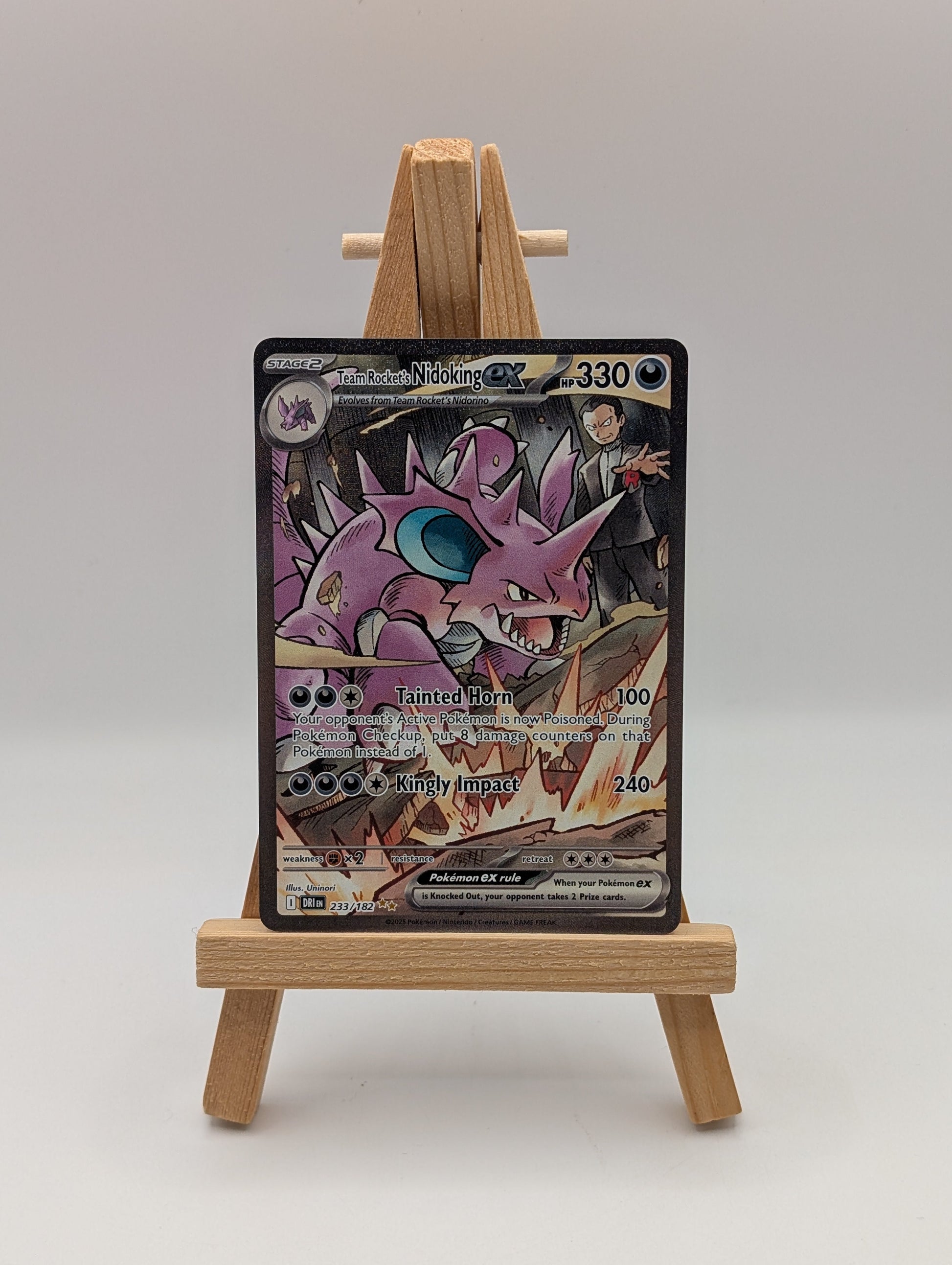 POKEMON TCG - TEAM ROCKET'S NIDOKING EX 233/182 DESTINED RIVALS SPECIAL ILLUSTRA FRENLY BRICKS - Open 7 Days
