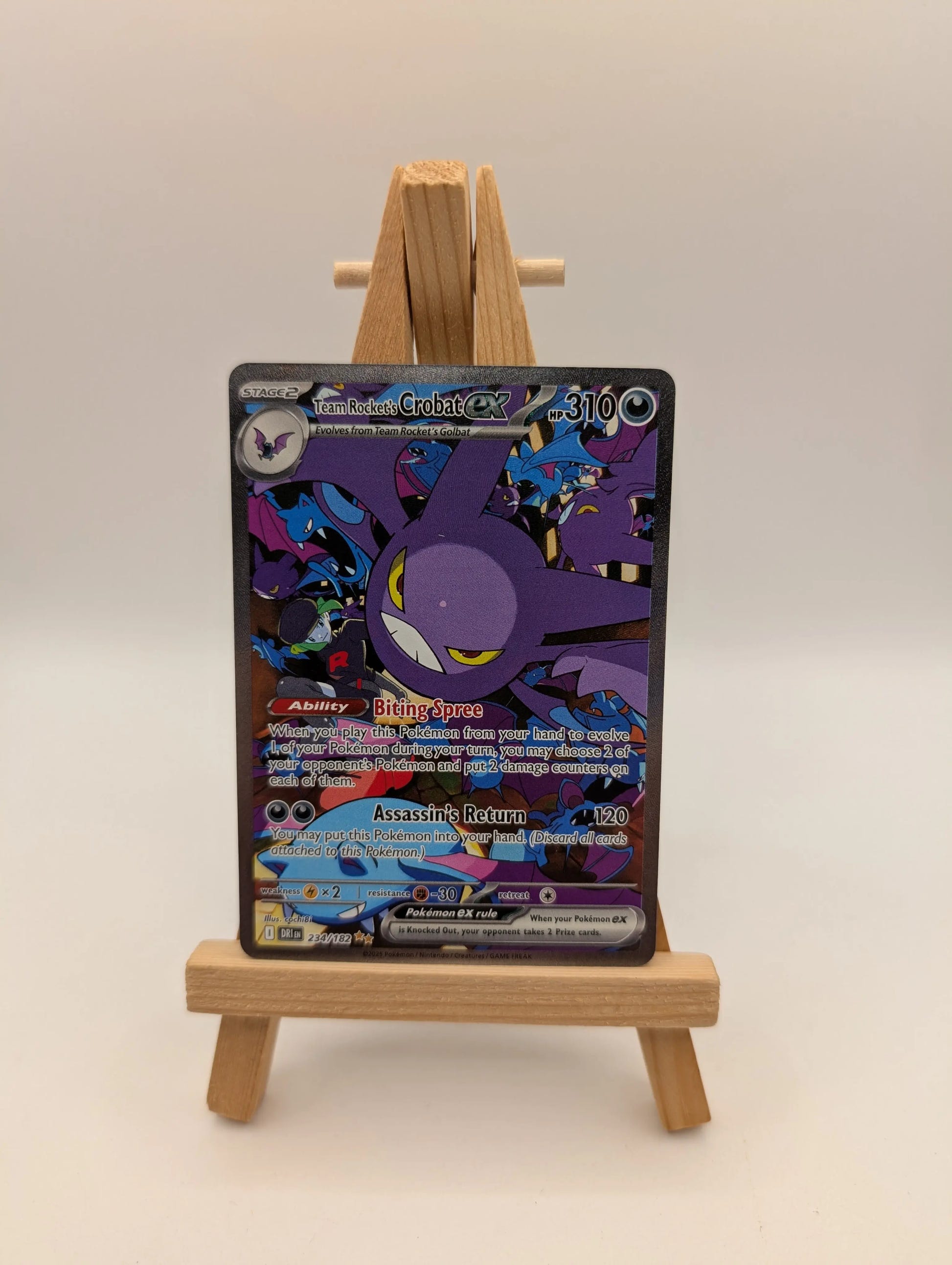 Team Rocket's Crobat ex 234/182 | Destined Rivals | Special Illustration Rare FRENLY BRICKS - Open 7 Days image 1