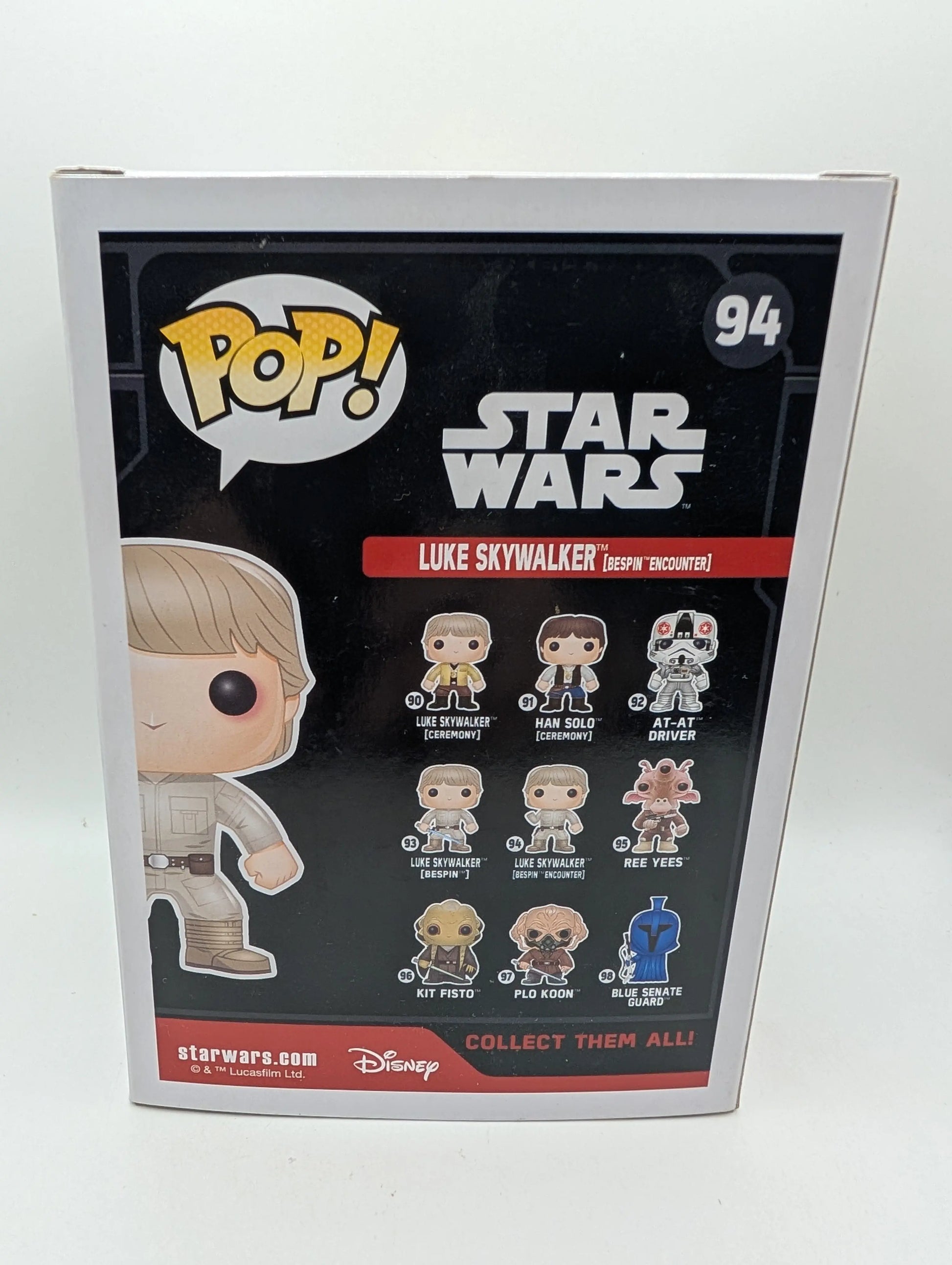 Funko Pop! Star Wars Luke Skywalker Bespin Encounter Con Exclusive #94 Vinyl FRENLY BRICKS - Open 7 Days