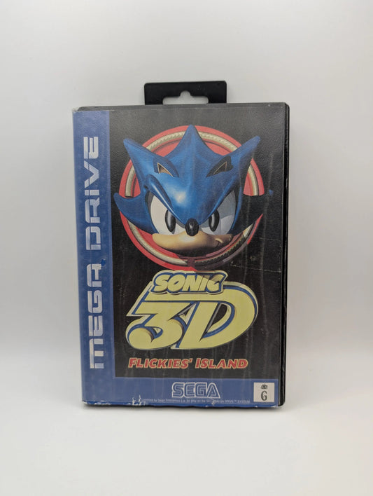 SEGA SMD Mega Drive - Sonic 3D Flickies Island PAL + Instruction, Case, Game FRENLY BRICKS - Open 7 Days