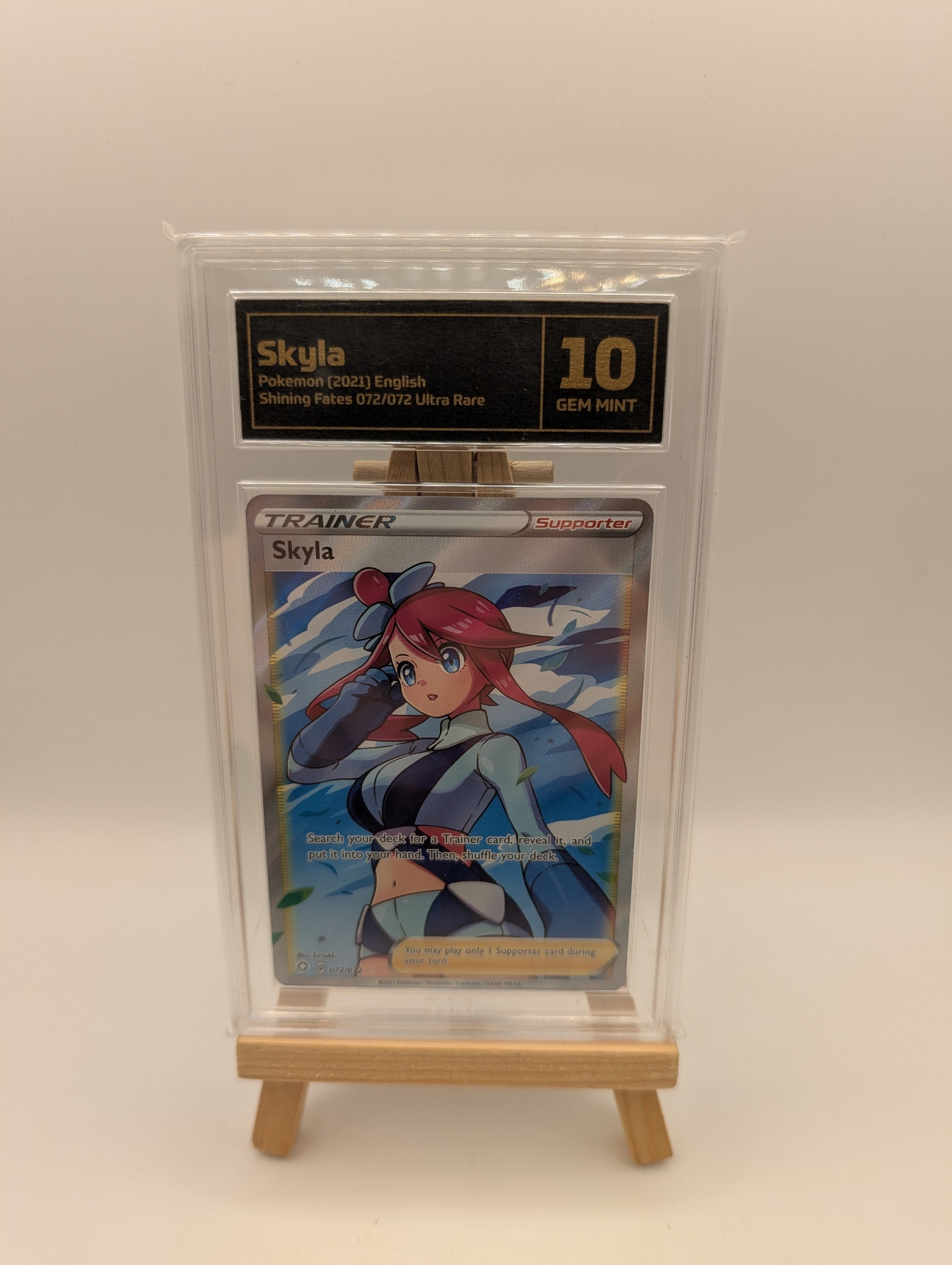 Skyla 072/072 Full Art Rare Shining Fates 2021 Pokemon SWSH Graded 10 #2 FRENLY BRICKS - Open 7 Days