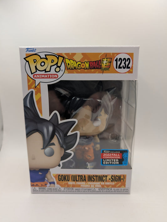 GOKU ULTRA INSTINCT SIGN Dragonball Z NYCC 2022 Funko POP! #1232 FRENLY BRICKS - Open 7 Days