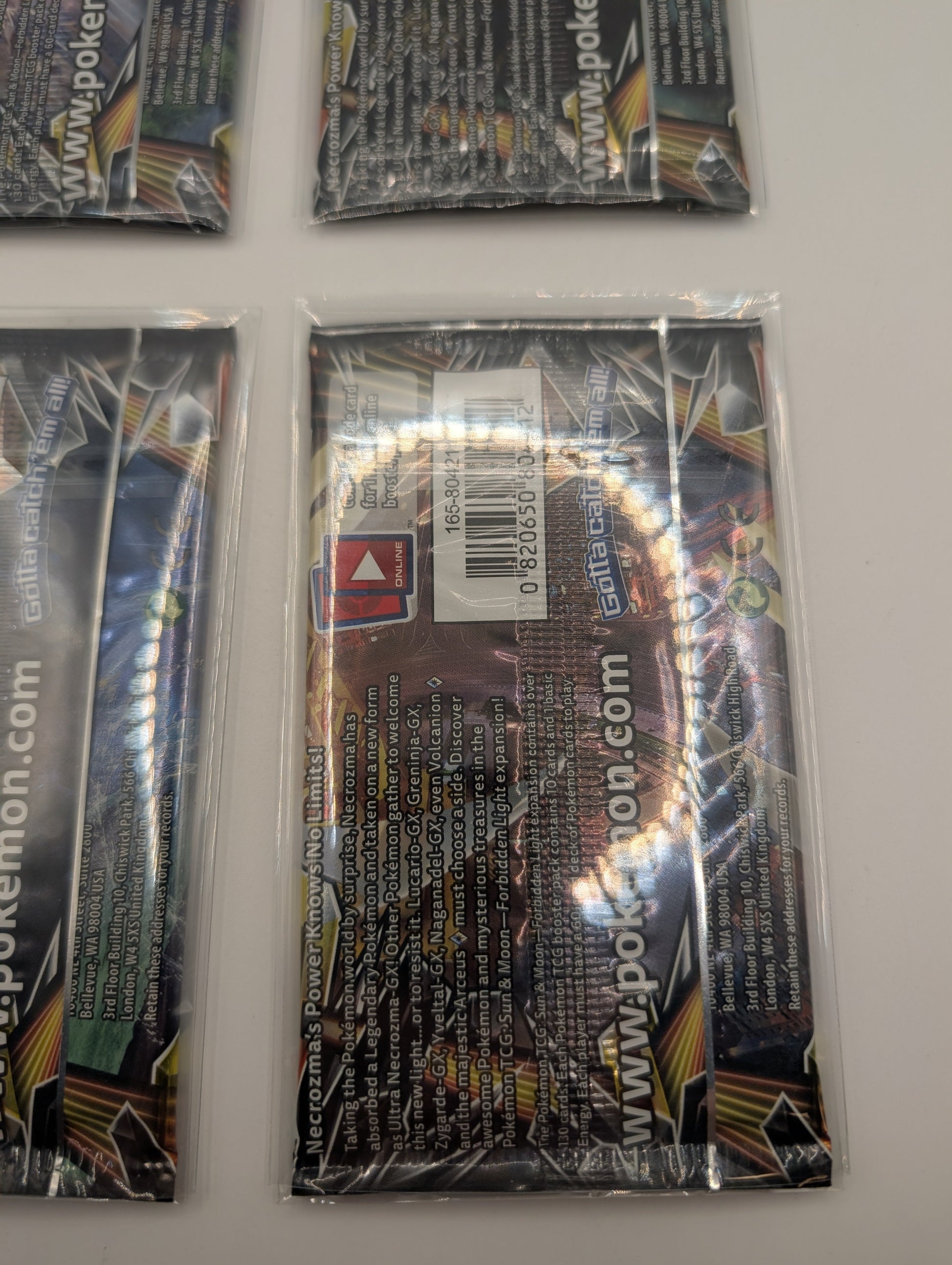 Pokemon Sun & Moon Forbidden Light Sealed Booster Pack - Art Set. 4 Packs FRENLY BRICKS - Open 7 Days