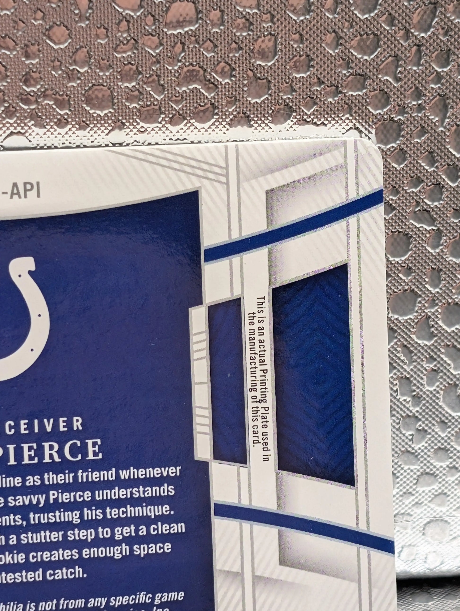 2022 Panini National Treasures NFL ALEC PIERCE 1/1 one of one Patch Auto FRENLY BRICKS - Open 7 Days