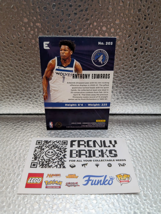Anthony Edwards RC - 2020-21 NBA Chronicles Essentials Green Holo Rookie #203 FRENLY BRICKS - Open 7 Days