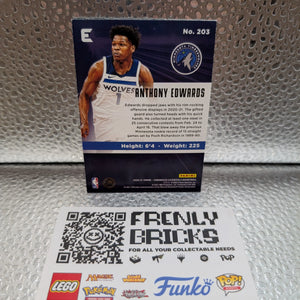 Anthony Edwards RC - 2020-21 NBA Chronicles Essentials Green Holo Rookie #203 FRENLY BRICKS - Open 7 Days